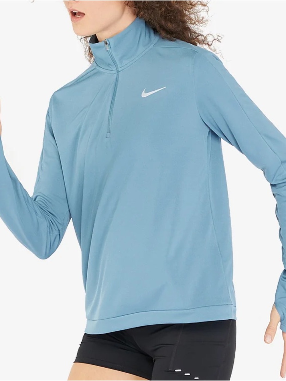 Nike Dri-FIT Half-Zip Top Light Blue Size Medium NWT